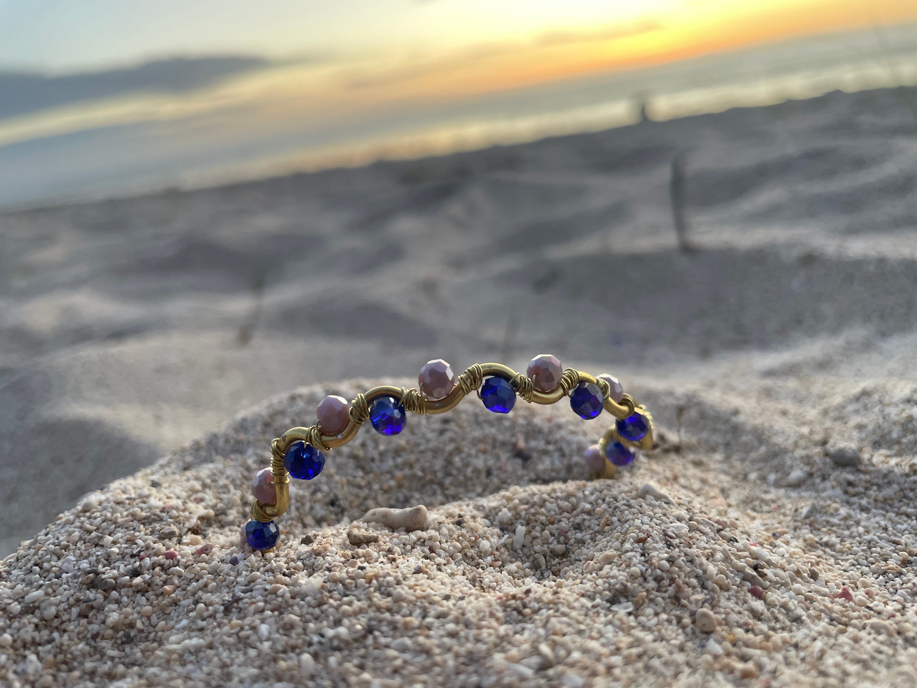 Bracelet Lilas - Acier Inoxydable & Pierres violettes