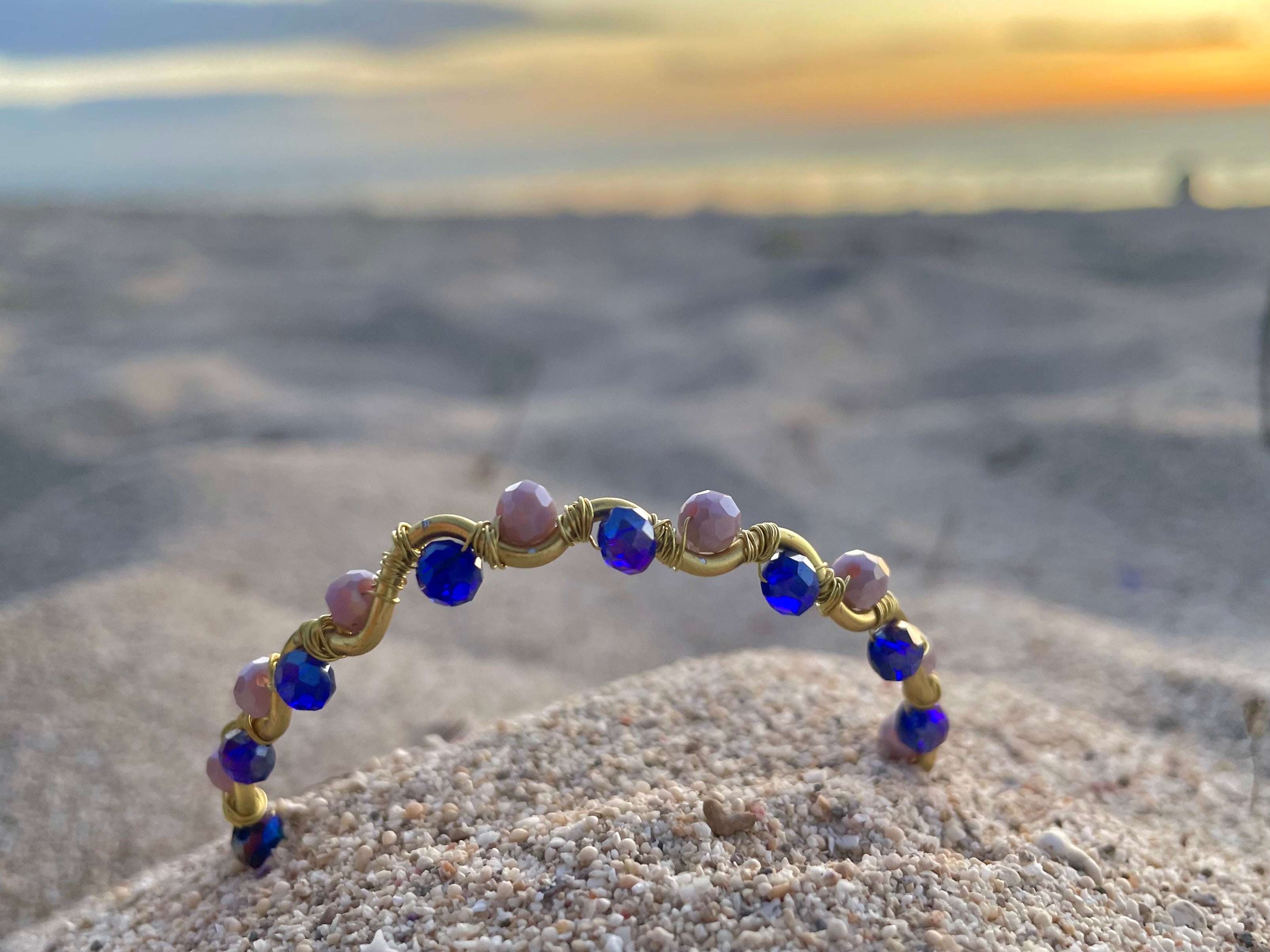 Bracelet Lilas - Acier Inoxydable & Pierres violettes